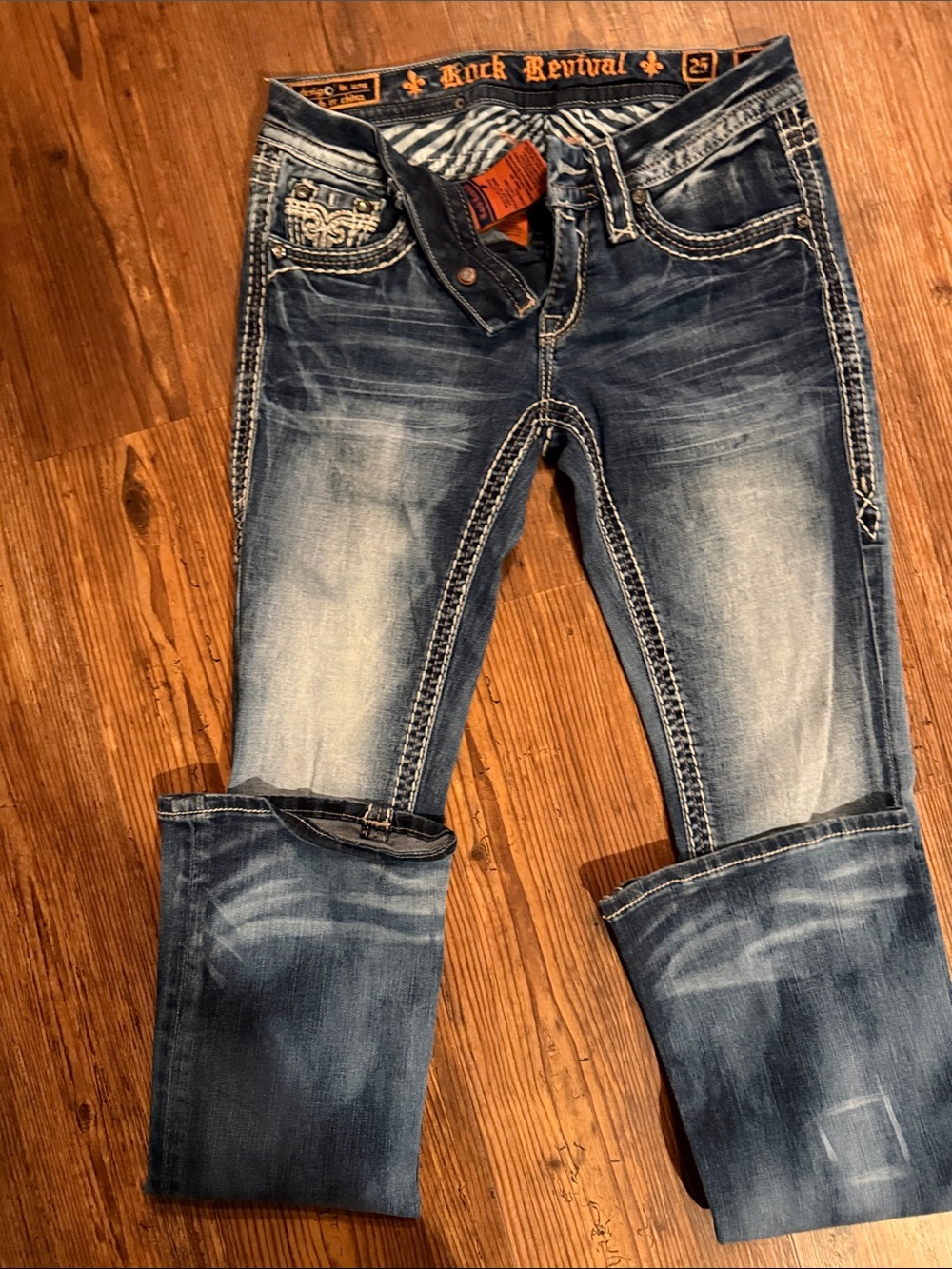 Rock Revival Women's Faded Blue Boot Cut Jeans